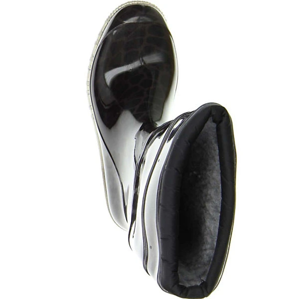 Damen Wasserdichte Gummistiefel Winterstiefel Gefüttert Leopard - Braun 9 Damen Wasserdichte Gummistiefel Winterstiefel Gefüttert Leopard - Braun – Bild 7